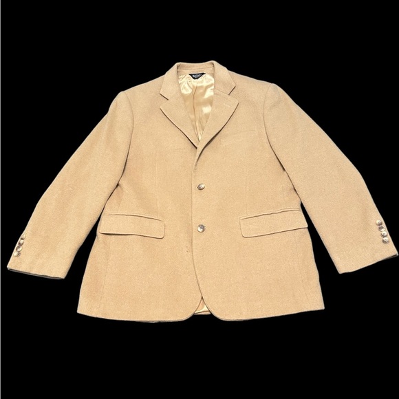 Botany 500 Sport Coat Blazer Mens 40 Short Tan 100% Camel Hair 2 Button - Picture 1 of 5